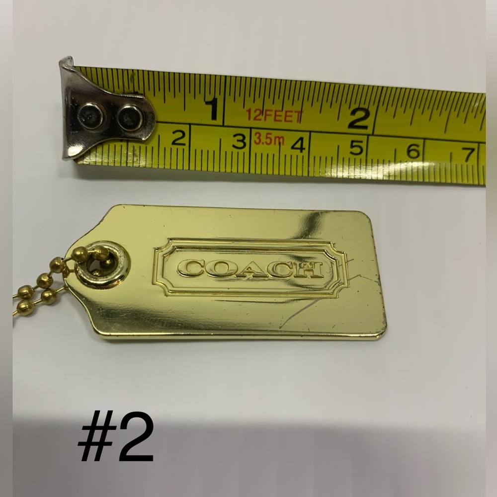 Coach Gold Metal Hangtag 2”